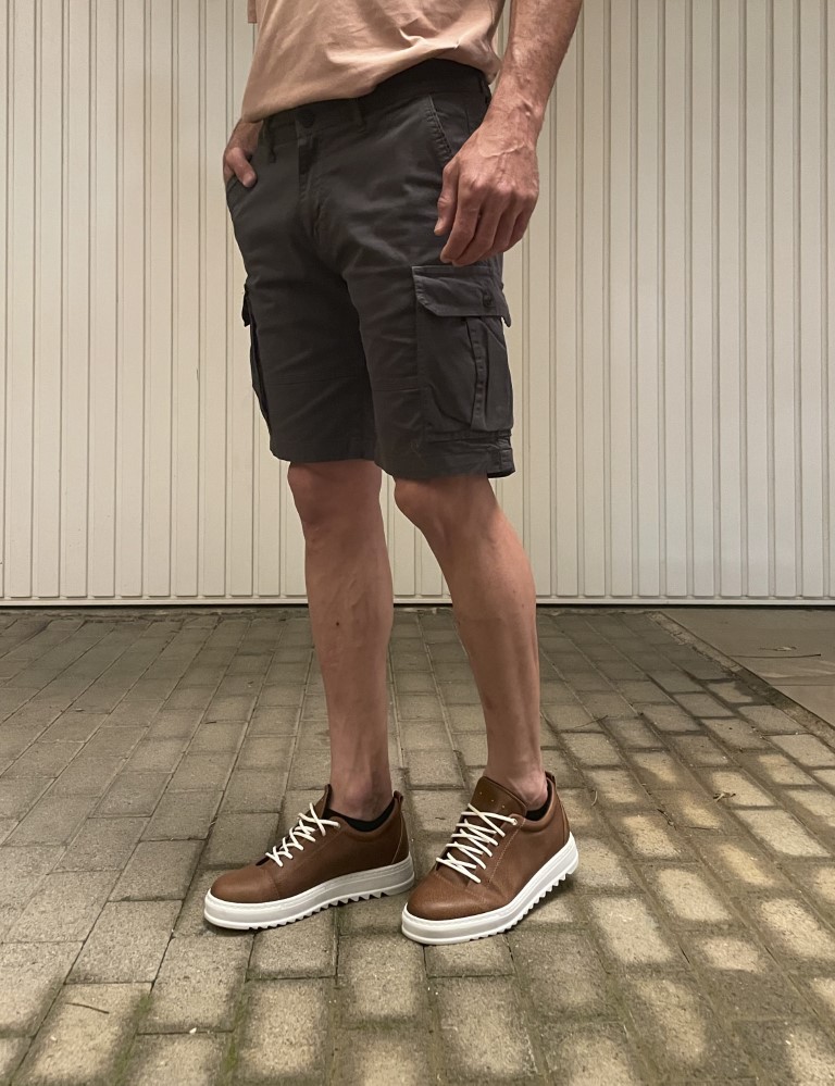 Ανδρική ανθρακί cargo βερμούδα 242102A φωτογραφία